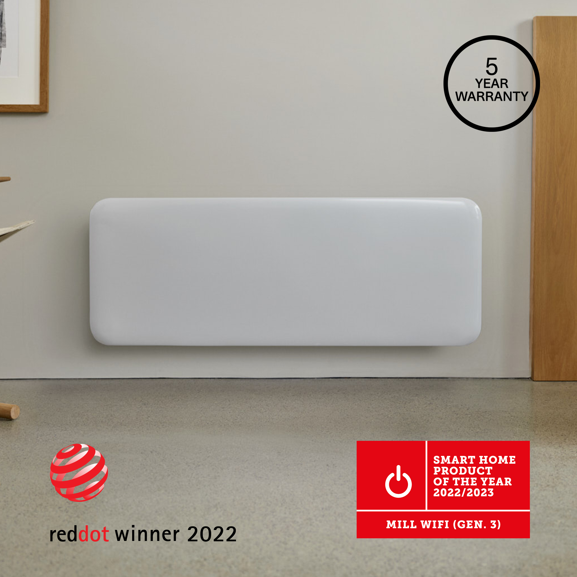 Mill Invisible WiFi panel heater 1200W - Image 4